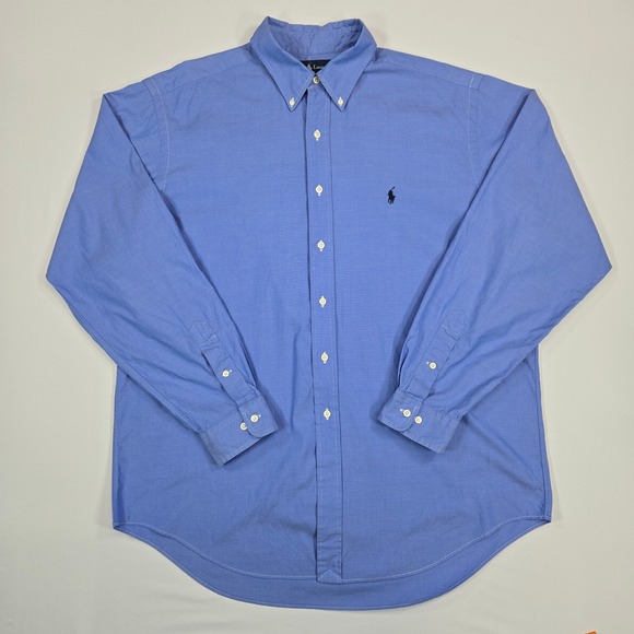 Ralph Lauren Other - Ralph Lauren Classic Fit Oxford Button Down Shirt Mens Size 17 36/37 Blue Cotton